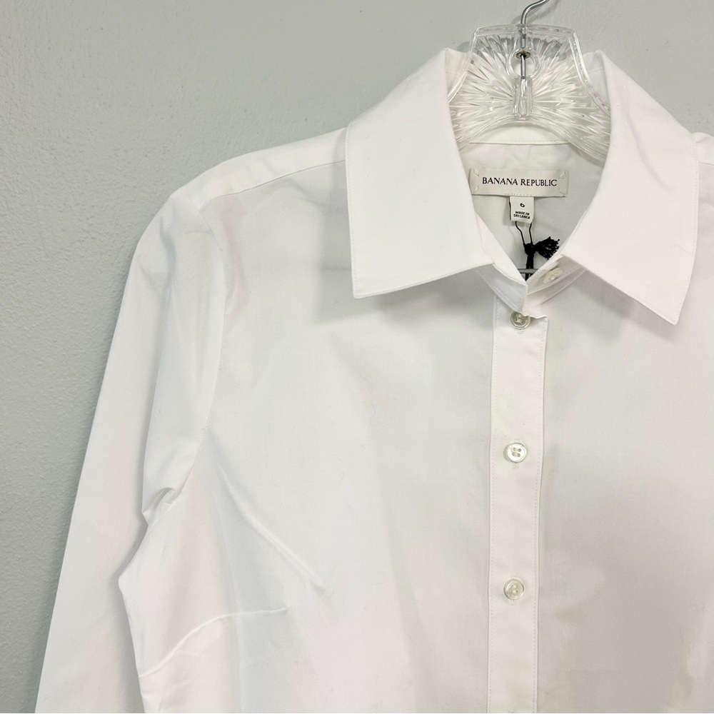 BR 🦴 Banana Republic Riley Italian Cuffed Menswear Shirt - Mtpl Sizes - Picture 4 of 7
